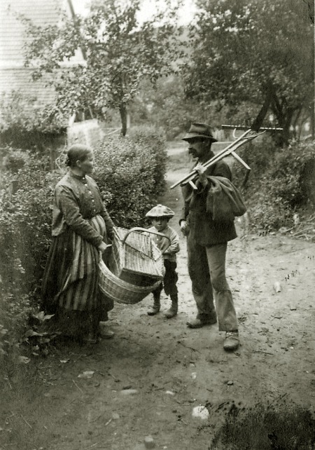 Begegnung am Dorfrand in Ober-Ostern, 1907/08