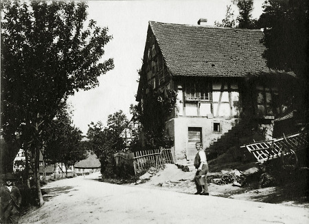Dorfstraße in Ellenbach, 1908