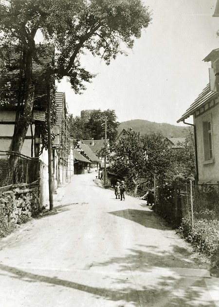 Straßenszene aus Lindenfels, 1908