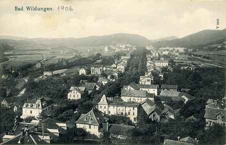 Die Brunnenallee in Bad Wildungen, 1906