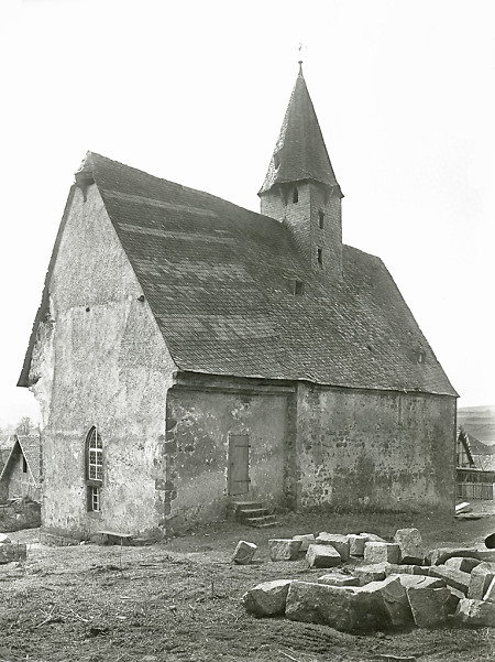 Die alte Kirche in Schönstadt, vor 1896