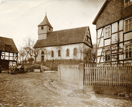 Die Kirche in Böhne, um 1910