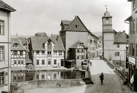 Werrabrücke in Eschwege, um 1900