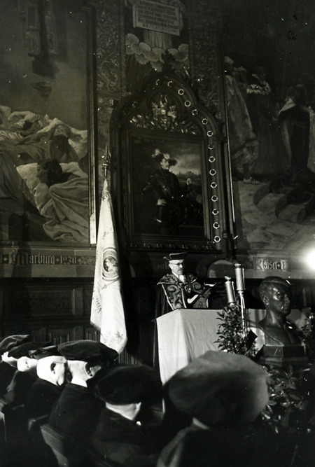 Begrüßungsrede des Rektors anlässlich der Behring-Feier der Universität Marburg 1940, undatiert