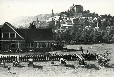 Die Freiwillige Feuerwehr Marburger auf der Bürgerwiese, 1934