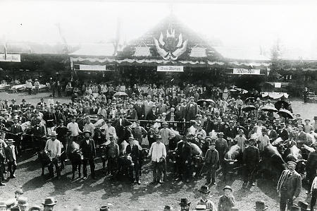 Markt in Marburg, um 1895