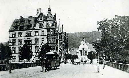 Die Marburger Bahnhofstraße, um 1910