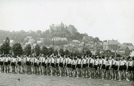Sportveranstaltung in Marburg, um 1933-1938