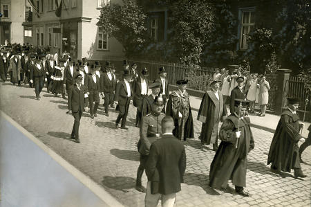 Marburger Professorenschaft mit Präsident, 1927