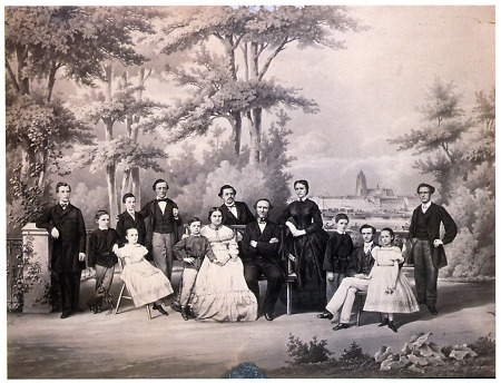 Die Familie des Kaufmanns Louis Marburg, um 1863