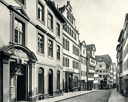 Die Marktgasse in Kassel, vor 1914