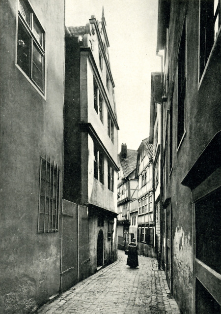 Die Franziskusstraße in Kassel, vor 1914