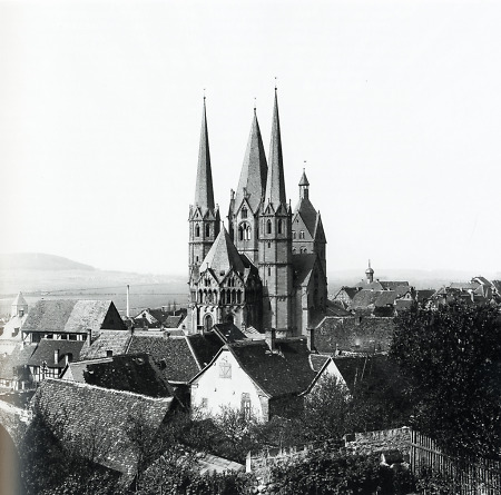 Die Marienkirche in Gelnhausen, um 1900