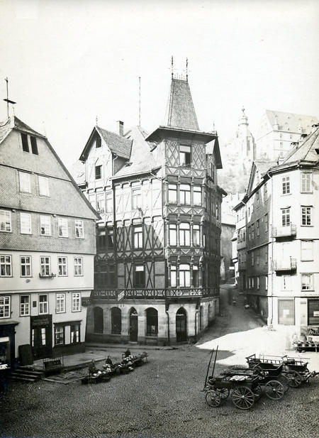 Marburger Marktplatz, um 1860-1870