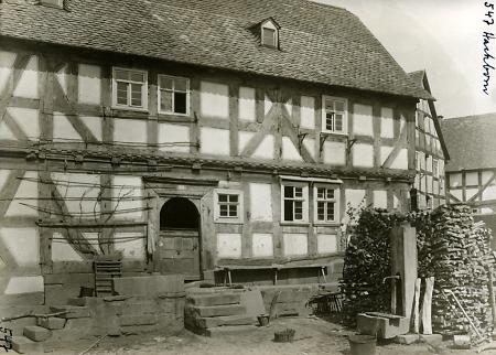 Fachwerkhaus in Hachborn, um 1890