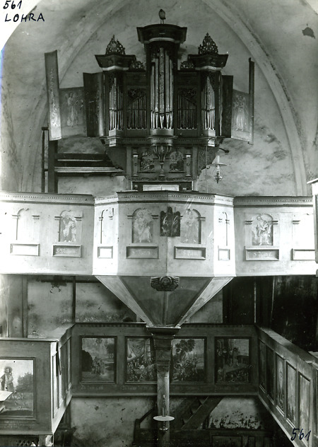 Das Innere der Kirche in Lohra, vor 1901
