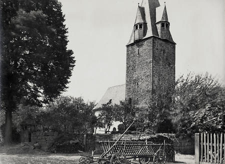 Kirchturm in Wenkbach, um 1890-1900