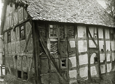 Fachwerkhaus in Wollmar, um 1890-1900