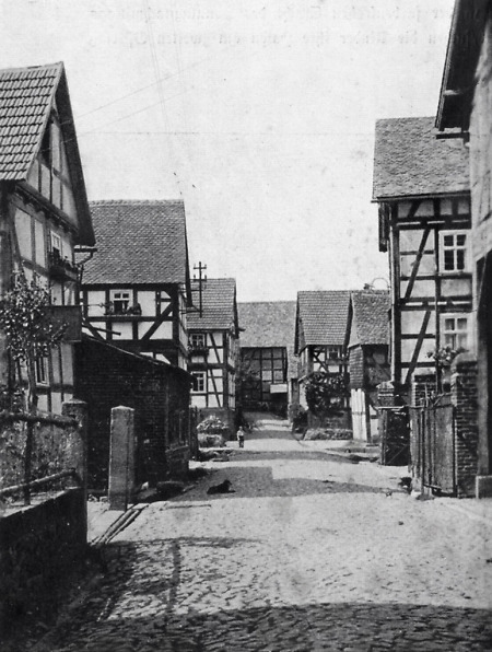 Dorfstraße in Mardorf, 1936