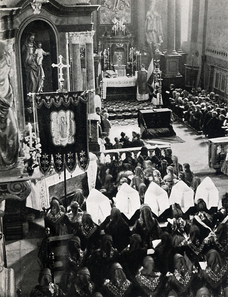 Kirchliches Hochamt in der Mardorfer Kirche, 1936