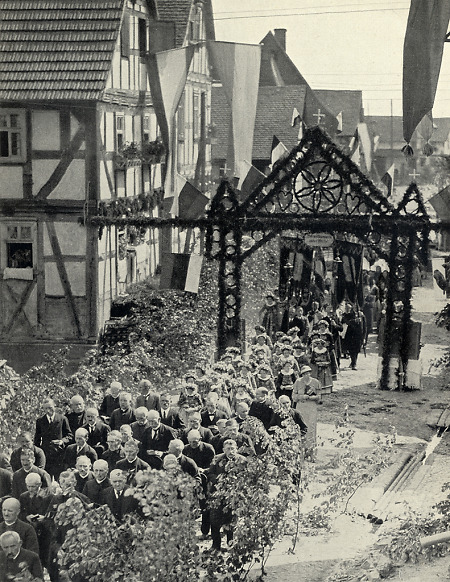 Fronleichnamsprozession in Mardorf, 1936