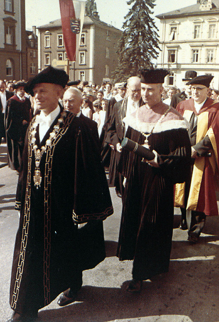 Feierlicher Umzug der Rektoren der Universität Gießen, 1957