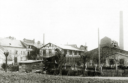 Betriebsgelände einer Drahtzieherei in Merkenbach, 1911