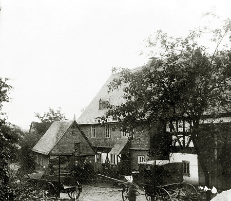 Die Obermühle in Guntersdorf, um 1900