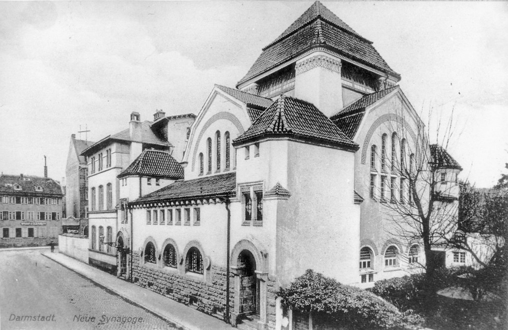 Die neue Synagoge in der Bleichstraße in Darmstadt, nach 1906