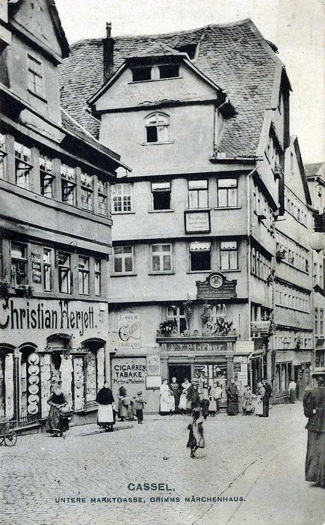 Postkarte mit der Unteren Marktgasse in Kassel, 1915