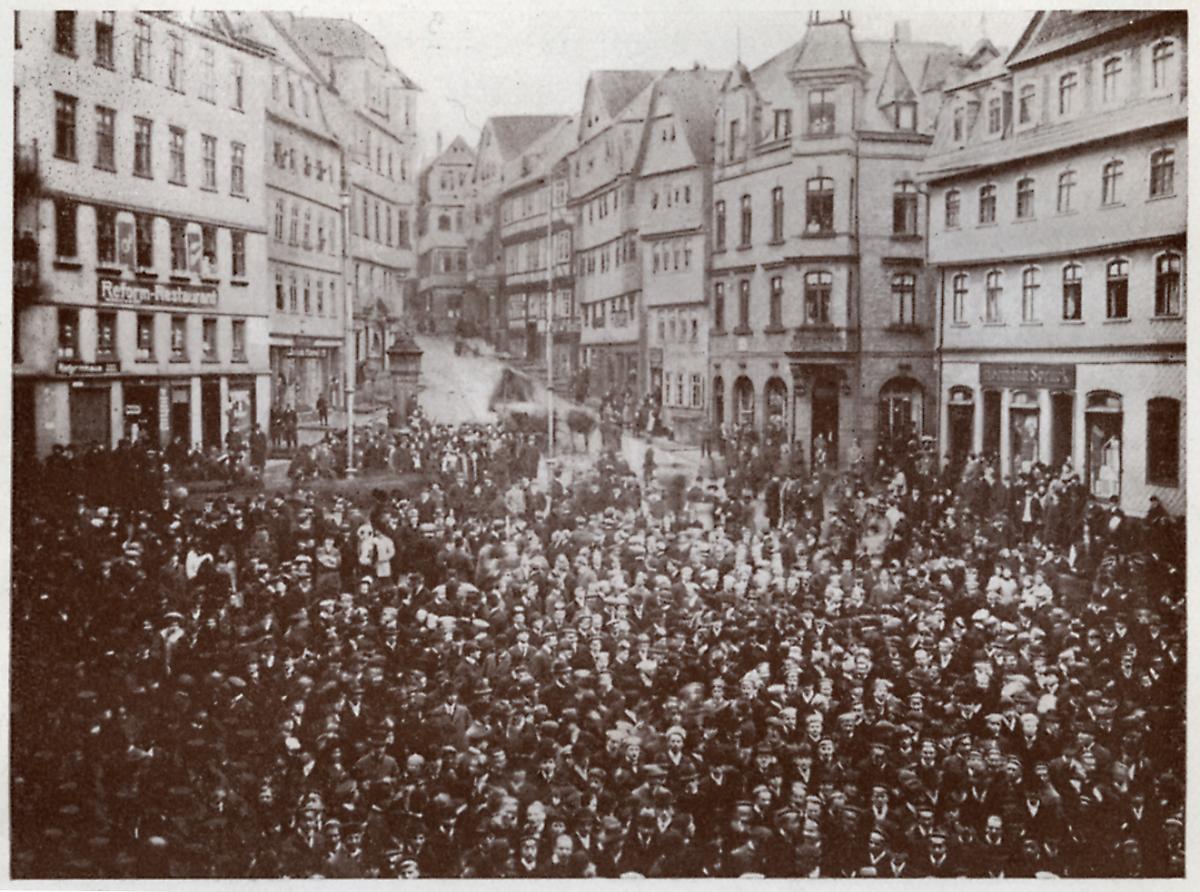 Kundgebung der Studentenschaft am dem Marburger Marktplatz, 1910