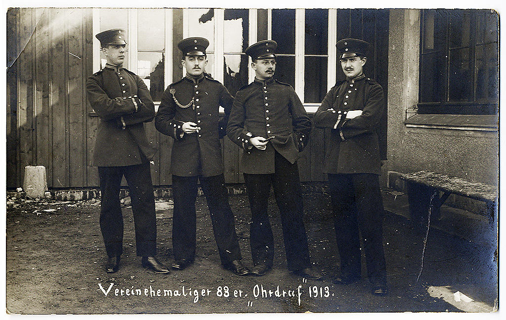 Vier ehemalige Soldaten des Regiments 83 „Ohrdruf“, 14. März 1913