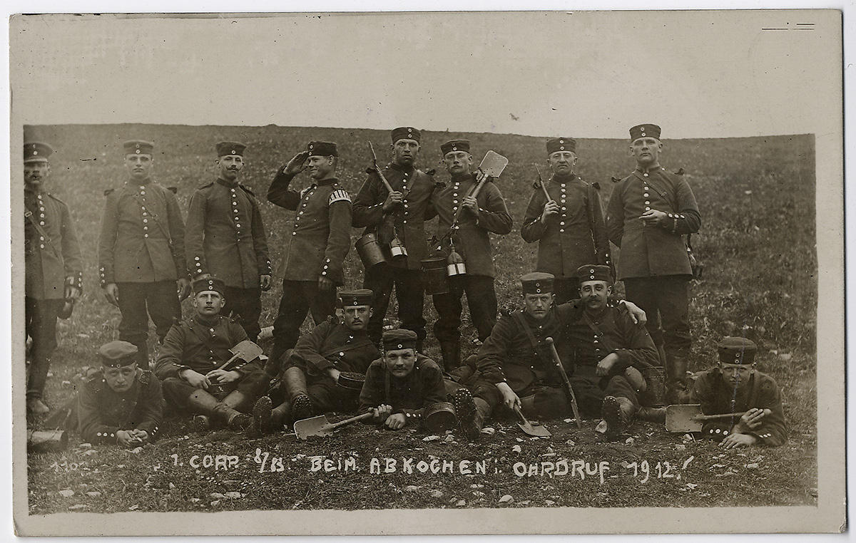 Korporalschaft des Regiments 83 in Ohrdruf, 1912