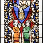 Figurenpaar mit Wappen Wolfskehl Vorschau