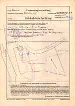 Louisenschloß Wingertsberg, Stallgebäude mit Scheune und Gärtnereiwohnung: Grundskizze / Lageplan, 1949