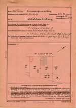 Trappstraße 3, Garage: Grundskizze / Lageplan, 1952