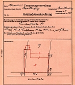 Louisenstraße 69, Hauptgebäude: Grundskizze / Lageplan, 1950