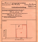 Louisenstraße 73, Hauptgebäude: Grundskizze / Lageplan, 1950