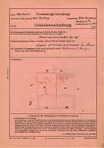 Ferdinandstraße 26, Hauptgebäude: Grundskizze / Lageplan, 1952