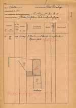 Dorotheenstraße 37/39, Scheune mit Stall und Hofraum: Grundskizze / Lageplan, 1945
