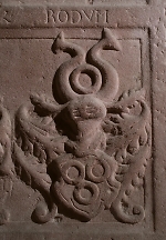 Friedrich Schenk zu Schweinsberg 1588, Hermannstein / Das Wappen von Rodheim im unteren Feld rechts Vorschaubild