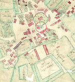 Der Gerichtsplatz in Schönstadt auf der Katasterkarte von 1723/27 Vorschaubild