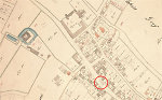 Der Gerichtsplatz in Aue auf der Katasterkarte von 1791 Vorschaubild