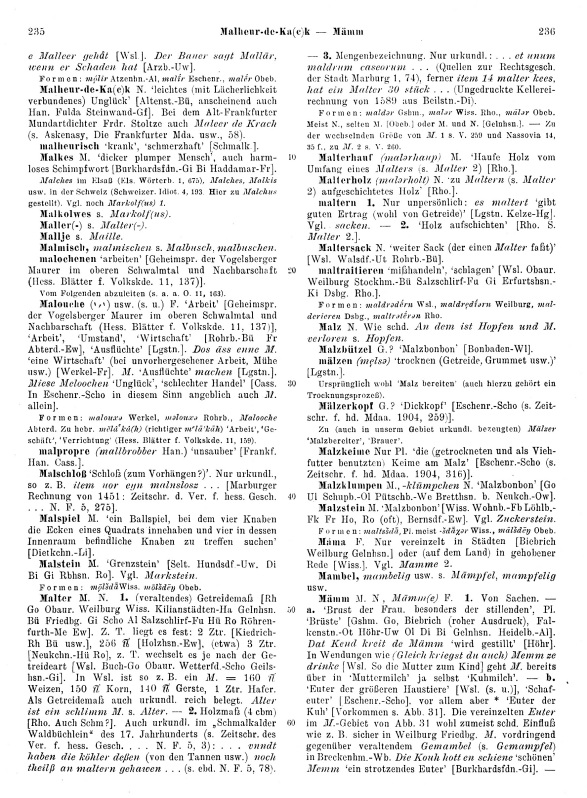 Zum Vergrößern bitte klicken Seitenanzeige: Band 2, Spalten 235–236