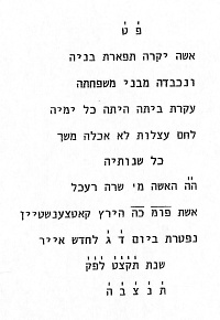 Hebräische Transkription der Inschrift