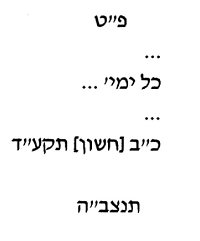 Hebräische Transkription der Inschrift