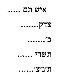 Hebräische Transkription der Inschrift