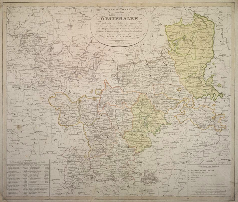 Generalkarte vom Königreich Westphalen