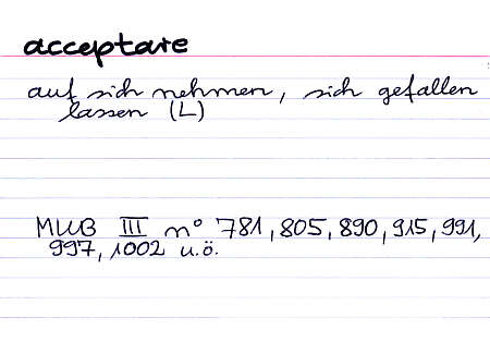 Karteikarte acceptare (Front Side)