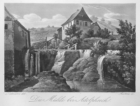 Ansicht der Mühle bei Adolfseck., um 1830